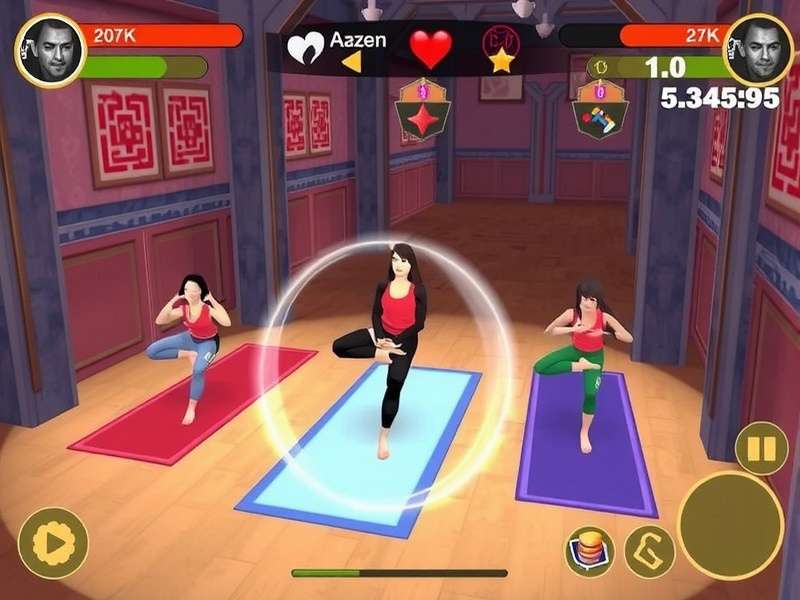 Yoga Poses in Harmonious Yoga Soldiers